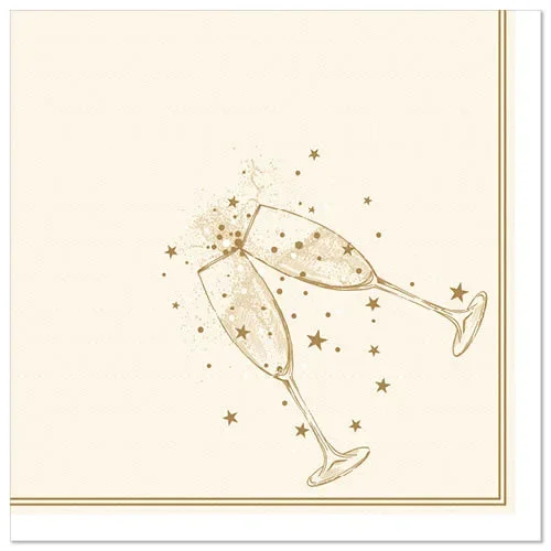 Servetten “Royal Collection” 1/4 vouw 40 cm x 40 cm goud Festivity
