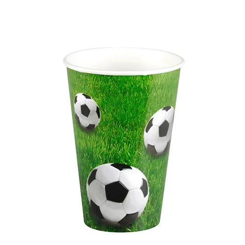 Drinkbekers, Karton 0,2 l Ø 7 cm x 9,7 cm Football
