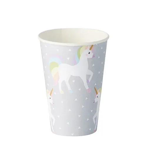 Drinkbekers, Karton 0,2 l Ø 7 cm x 9,7 cm Unicorn
