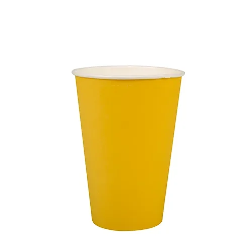 Drinkbekers, Karton 0,2 l Ø 7 cm x 9,7 cm geel