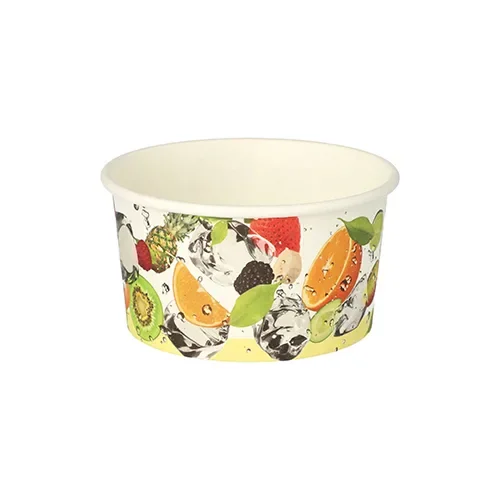 IJsbekers, karton rond 250 ml Ø 9,6 cm x 6 cm Fruit