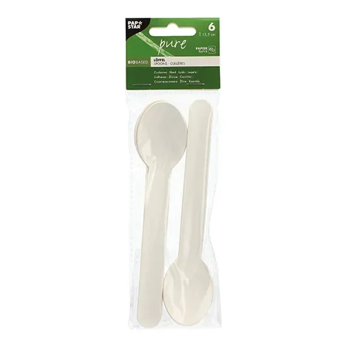 Lepels, papier “pure” 15,5 cm wit