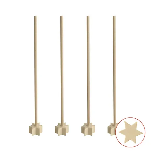 Cocktail stamper, hout “pure” 17 cm natuur Star