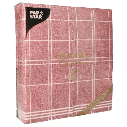 Servetten “Royal Collection” 1/6 vouw 48 cm x 33 cm bordeaux Kitchen Craft