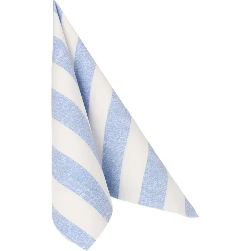 Servetten “Royal Collection” 1/4 vouw 40 cm x 40 cm blauw Lines