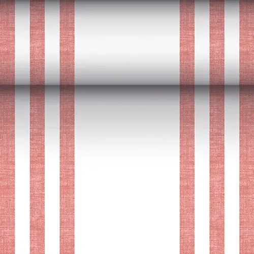Tafellopers, stofkarakter, PV-Tissue Mix Royal Collection 24 m x 40 cm bordeaux Lines