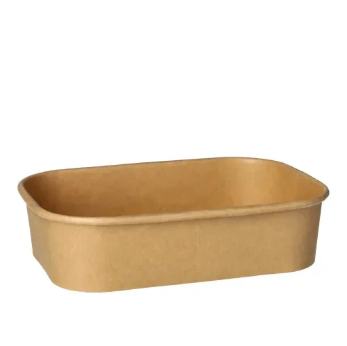 Kartonnen Verpakkingsbeker rechthoekig 500 ml 4,1 cm x 17,3 cm x 12,3 cm bruin