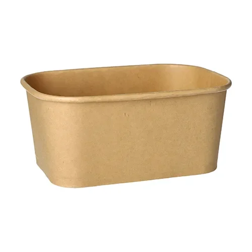 Kartonnen Verpakkingsbeker rechthoekig 1000 ml 7,5 cm x 17,3 cm x 12,3 cm bruin