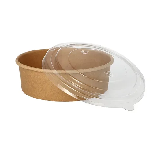 Saladeschalen, Karton rond 500 ml Ø 15 cm x 4,6 cm bruin