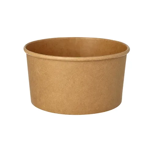 Saladeschalen, Karton rond 1000 ml Ø 15 cm x 7,5 cm bruin