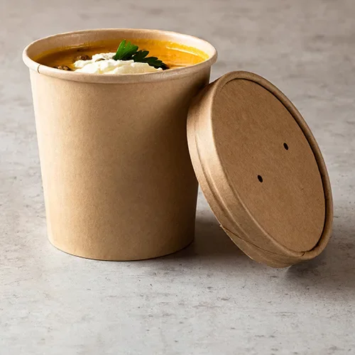 Soepkommen, karton rond 940 ml Ø 11,5 cm x 13 cm bruin