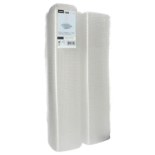Verpakkingsbekers met deksel, PP rechthoekig 150 ml 4 cm x 11,5 cm x 12 cm transparant