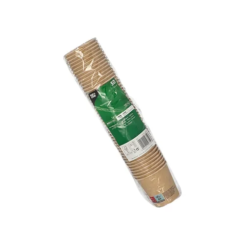 Drinkbekers, Karton 0,1 l Ø 6 cm x 6 cm bruin