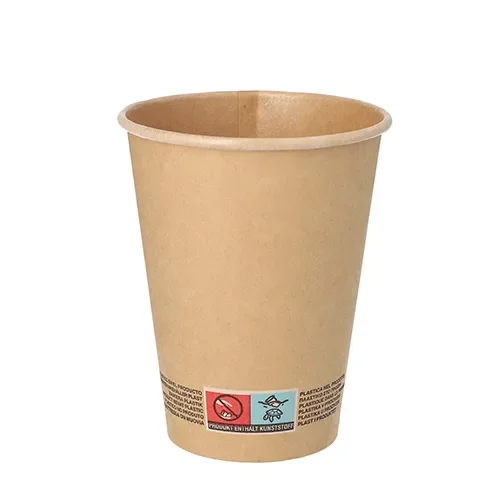 Drinkbekers, Karton 0,3 l Ø 9 cm x 11 cm bruin