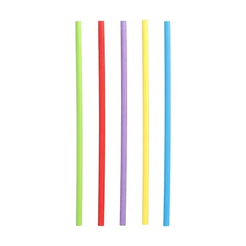 Drinkrietjes, papier Ø 6 mm x 20 cm assorti kleuren