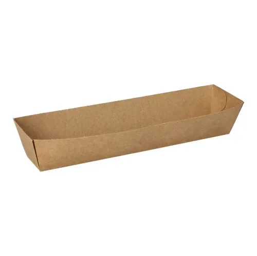 Snackbakje, karton pure 3 cm x 3,3 cm x 18,5 cm bruin