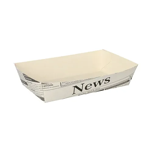 Patatbakje, karton van verse houtvezels 3,8 cm x 8,5 cm x 15,5 cm wit Newsprint