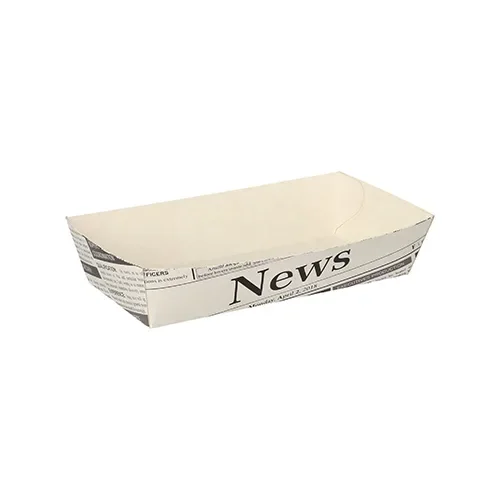 Patatbakje, karton van verse houtvezels 3,5 cm x 7 cm x 15 cm wit Newsprint