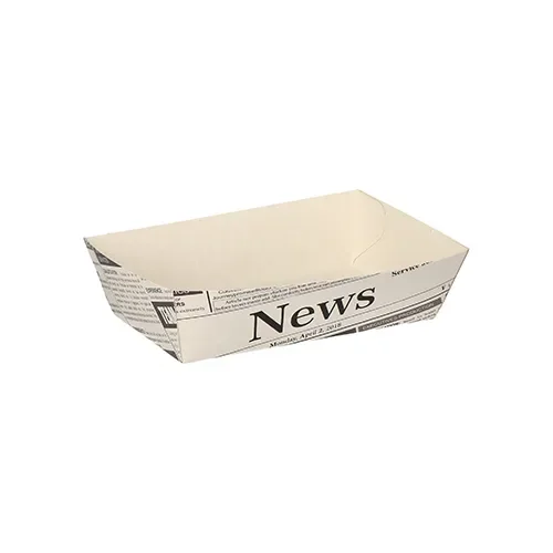 Patatbakje, karton van verse houtvezels 3,5 cm x 7 cm x 12 cm wit Newsprint