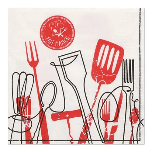 Servetten 3-laags 1/4 vouw 33 cm x 33 cm Ma Cuisine