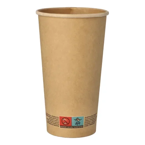 Drinkbekers, Karton 0,5 l Ø 9 cm x 15 cm bruin