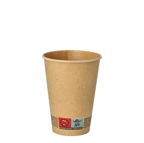Drinkbekers, Karton 0,18 l Ø 7 cm x 9,2 cm bruin
