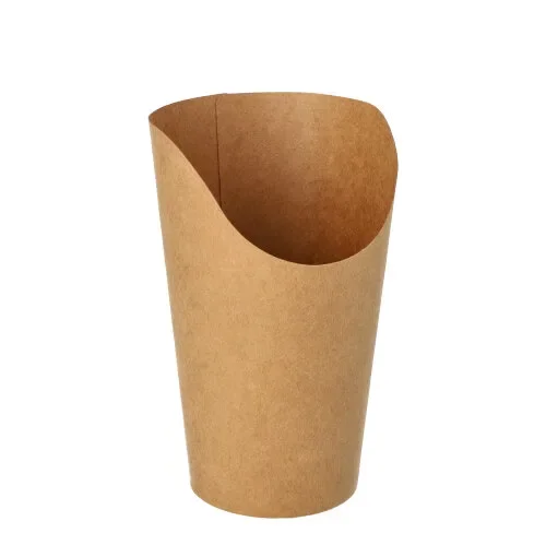 Wrapbekers, karton 470 ml 13,4 cm x 6 cm x 8 cm bruin
