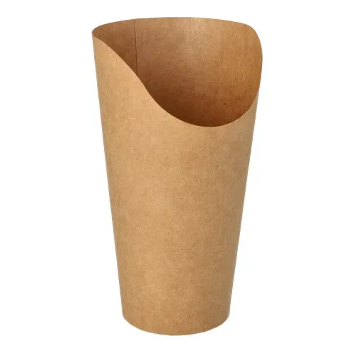 Wrapbekers, karton 590 ml 15,9 cm x 6 cm x 8 cm bruin