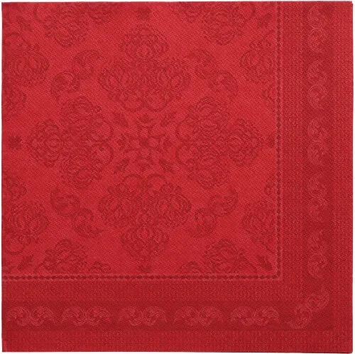 Servetten “Royal Collection” 1/4 vouw 40 cm x 40 cm bordeaux Arabesque