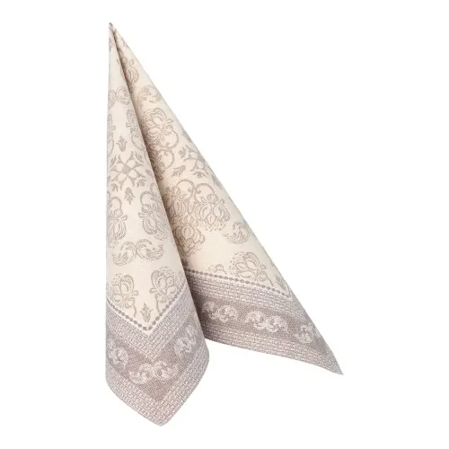 Servetten Royal Collection 1/4 vouw 40 cm x 40 cm mocca Arabesque