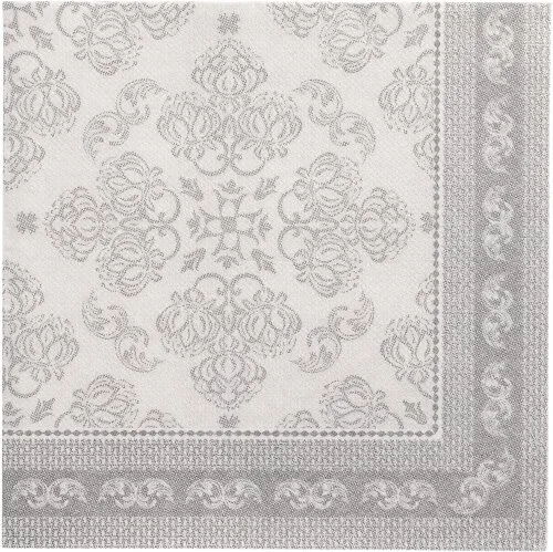Servetten Royal Collection 1/4 vouw 40 cm x 40 cm grijs Arabesque