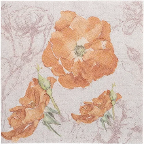Servetten “Royal Collection” 1/4 vouw 40 cm x 40 cm nectarine Blossom