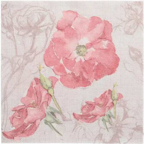 Servetten “Royal Collection” 1/4 vouw 40 cm x 40 cm roze Blossom