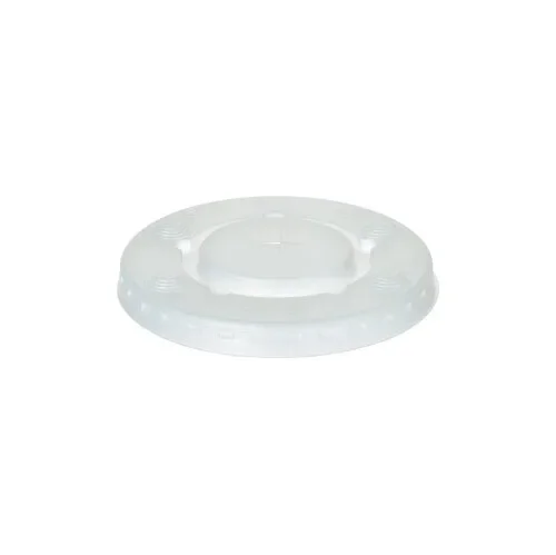 Deksels PS rond Ø 9 cm x 1 cm transparant met kruis-opening