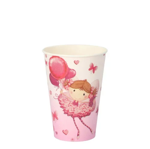 Drinkbekers, Karton 0,2 l Ø 7 cm x 9,7 cm paars “Little Dancer”