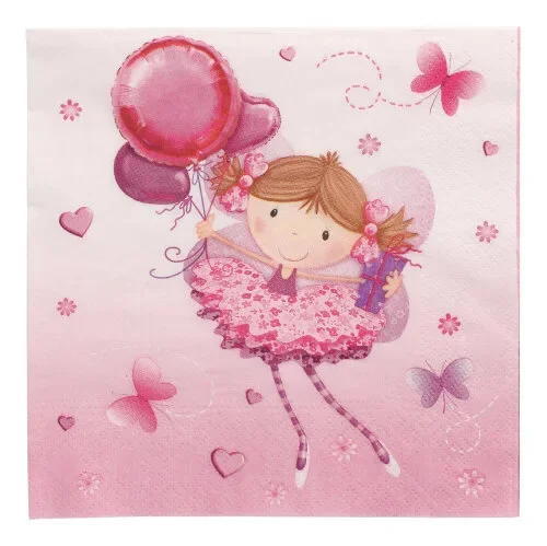 Servetten 3-laags 1/4 vouw 33 cm x 33 cm “Little Dancer”