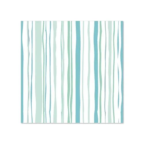 Servetten 3-laags 1/4 vouw 25 cm x 25 cm blauw Stripy