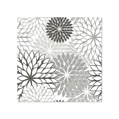 Servetten 3-laags 1/4 vouw 25 cm x 25 cm grijs Floralies