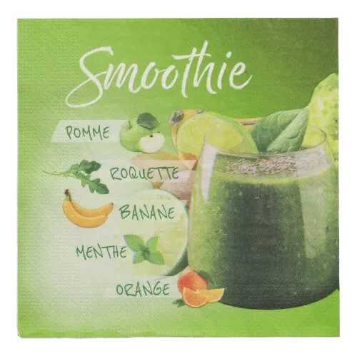 Servetten 3-laags 1/4 vouw 33 cm x 33 cm Smoothie