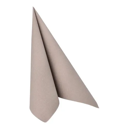 Servetten Royal Collection 1/4 vouw 40 cm x 40 cm grijs met papierverpakking