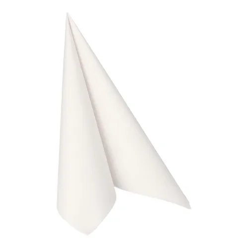 Servetten Royal Collection 1/4 vouw 40 cm x 40 cm wit met papierverpakking