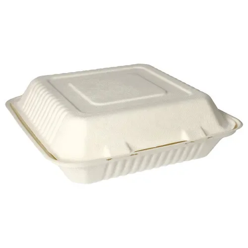 Menuboxen suikerriet “pure” 1-vaks 8 cm x 25,5 cm x 25,5 cm