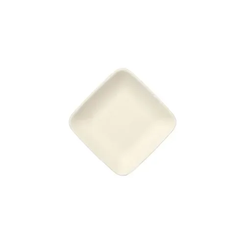 Fingerfood - Schaaltjes, suikerriet “pure” hoekig 6,5 cm x 6,5 cm wit