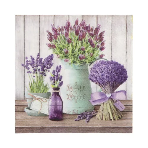 Servetten 3-laags 1/4 vouw 33 cm x 33 cm Lavande
