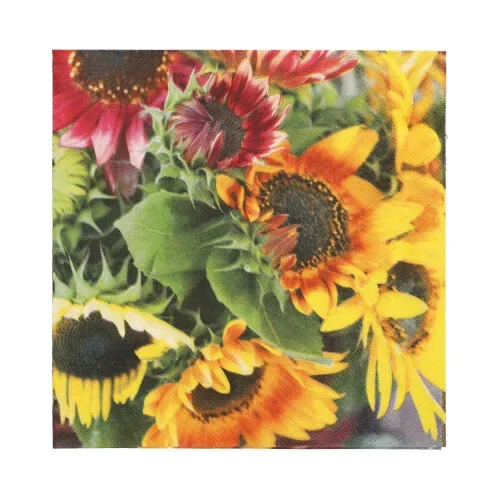 Servetten 3-laags 1/4 vouw 33 cm x 33 cm “Sunflower Bouquet”