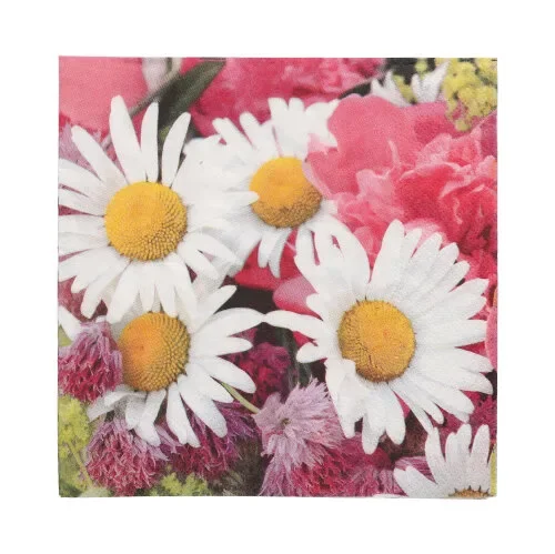 Servetten 3-laags 1/4 vouw 33 cm x 33 cm Marguerite