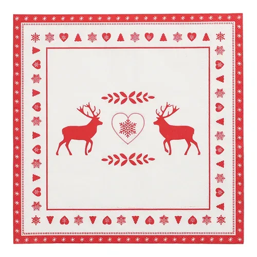 Servetten 3-laags 1/4 vouw 40 cm x 40 cm Rennes