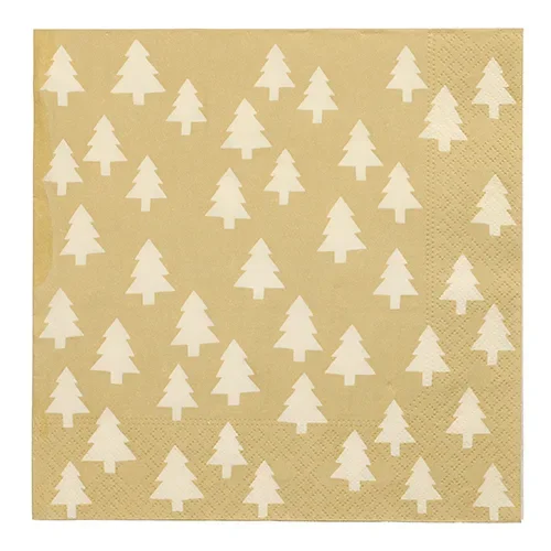 Servetten 3-laags 1/4 vouw 40 cm x 40 cm “Mini Sapins”
