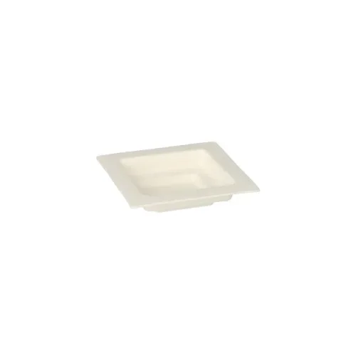 Fingerfood - Schaaltjes, suikerriet “pure” hoekig 1,5 cm x 7 cm x 7 cm wit