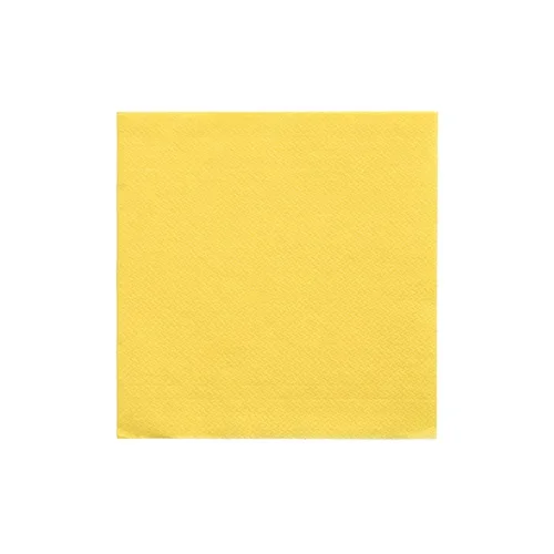 Servetten “Daily Collection” 1/4 vouw 24 cm x 24 cm geel